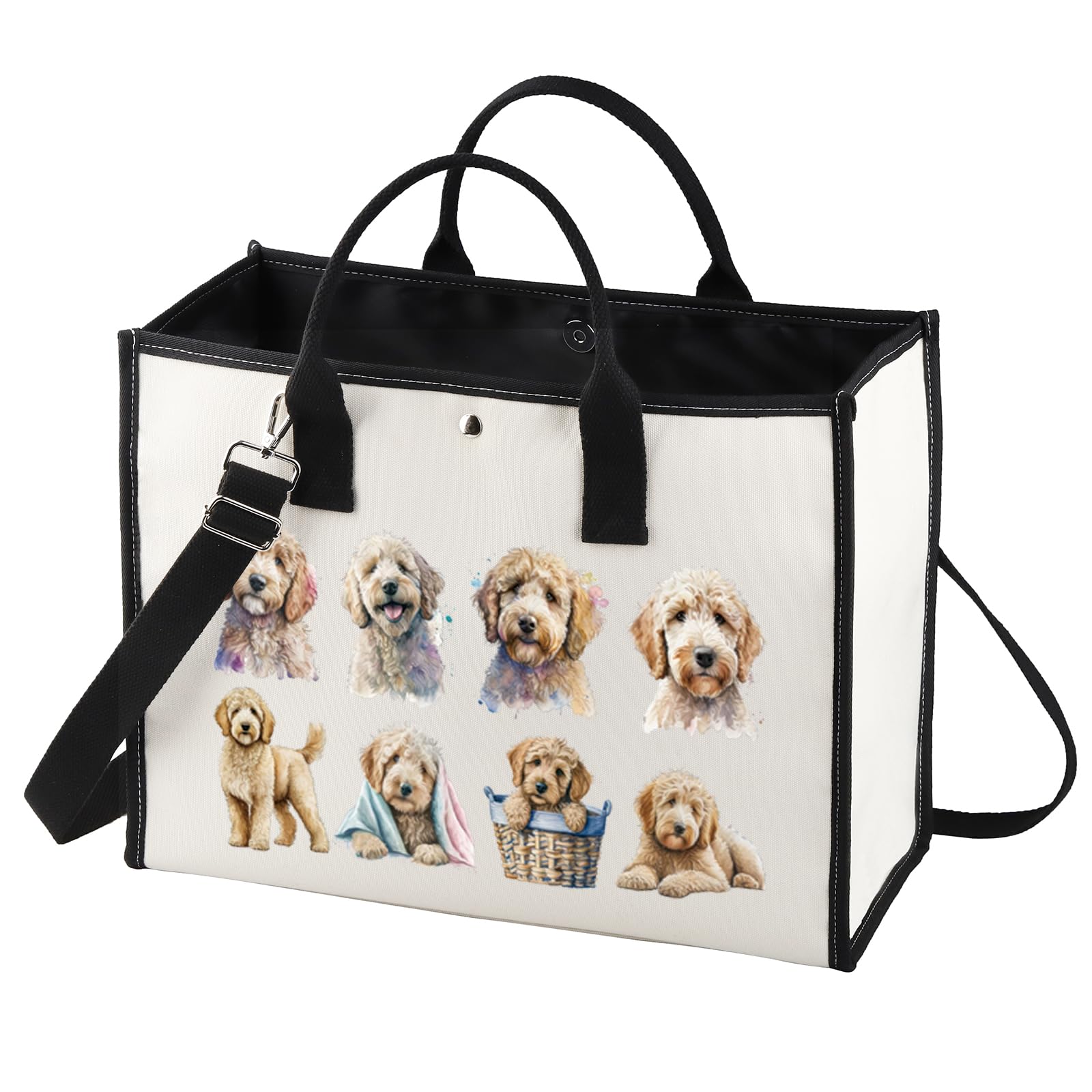 LEVLO Cockapoo Cosmetic Makeup Bag Gift for Cockapoo Lovers and Dog Moms, Travel Pouch — image 1