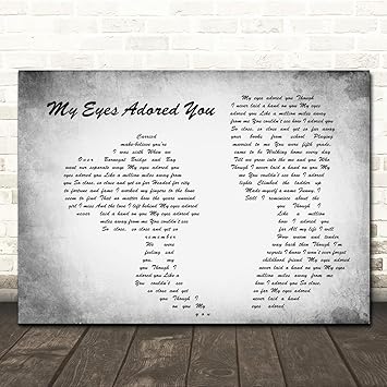 Amazon Com My Eyes Adored You Man Lady Couple Grey Song Lyric Quote Wall Art Poster Gift Present Print Office Products