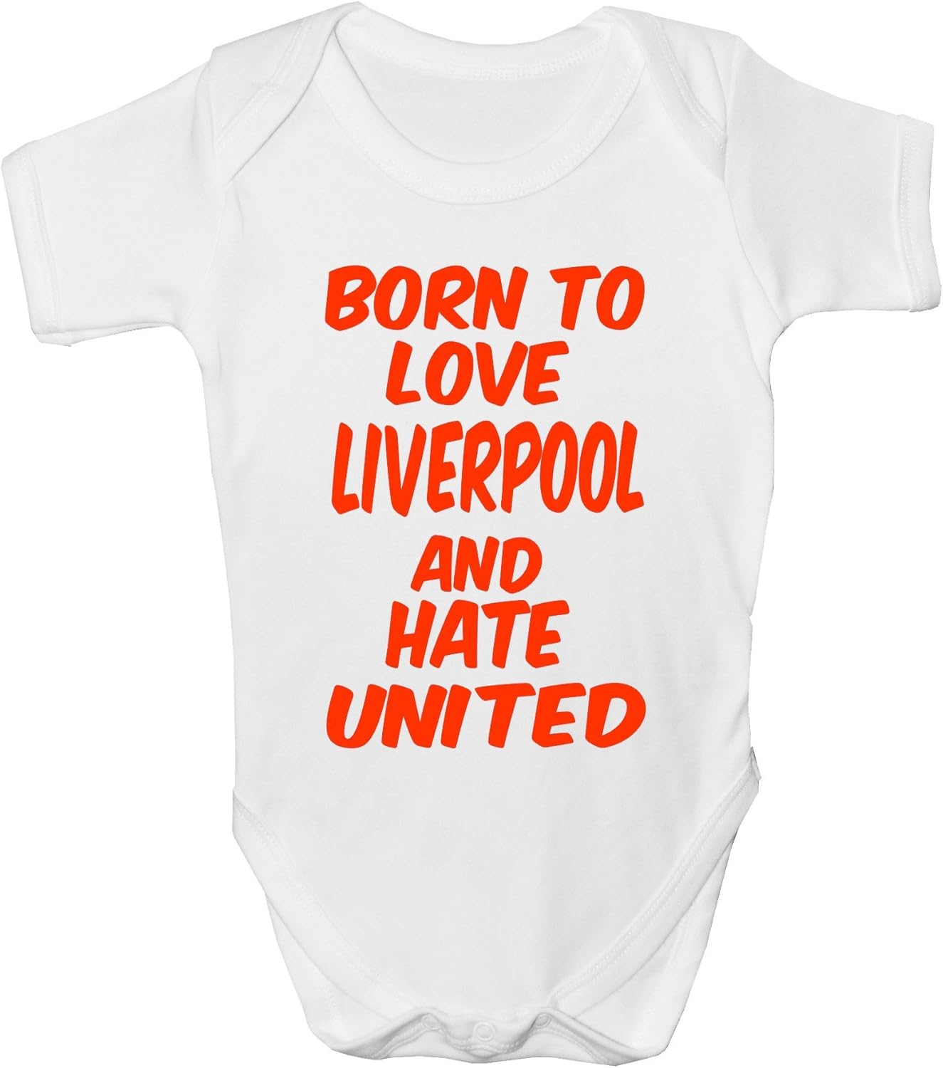 Print4U Love Liverpool Hate United~ Babygrow~Babies Gift Boy/Girl Vest Babies Clothing 0-3 white, 0-3 Months