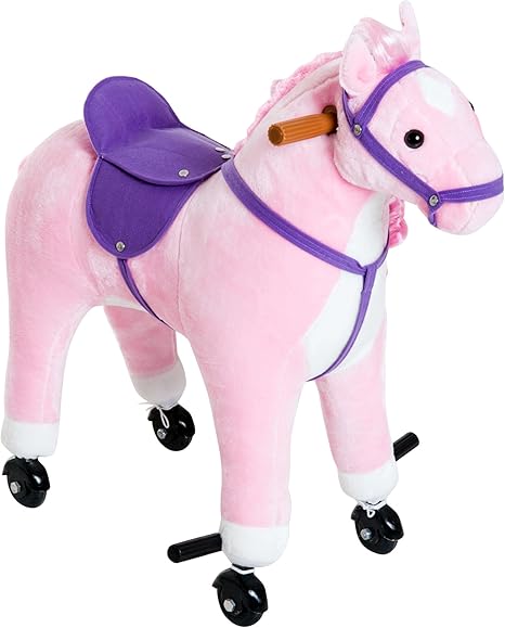 poney a bascule rose