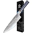 WeKit Chef Knife 8 Inch, Damascus Chef Knife Japanese VG10 Kitchen Knife Sharpest 67-Layer High Carbon Stainless Steel knife, Pro Cooking Knife, Meat Cutting Gyuto Chef Knife with Sheath
