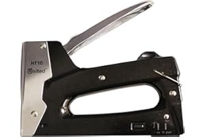 UNITED AFFORDABLE TODAY. RELIABLE TOMORROW. United Office Products HT10 Heavy Duty 2-in-1 Manual Staple Gun and Brad Nailer for Carpentry, Upholstery, Crafts, Professional and DIY Projects, Heavy Duty Metal Body