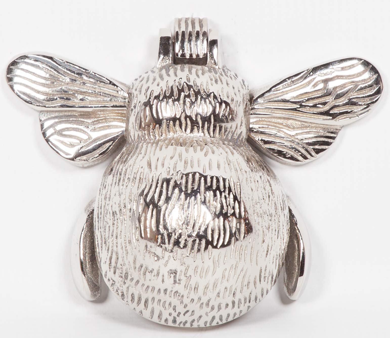 Bee Door Knocker - in Chrome or Brass - Very Realistic with Proper Wings and feet (Chrome)