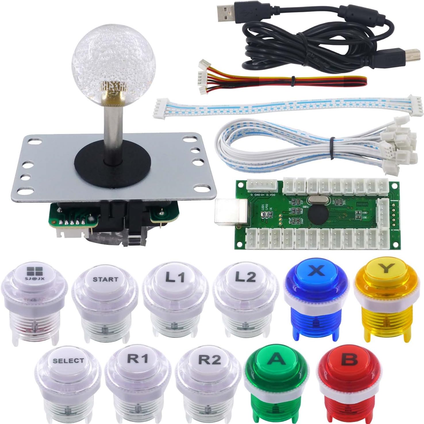 SJJX Arcade Game LED DIY Kit Mechanical Keyboard Switch LED Button PC