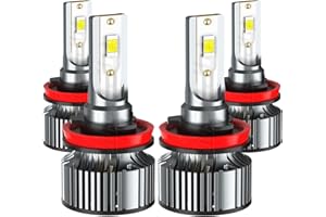 XWQHJW Compatible For Nissan Rogue/Sentra High and Low Beams 2015 2016 2017 2018 2019 2020 2021 2022, Hi/Lo Light Bulbs Combo, 6500K White, 500% Brightness with Cooling Fan, Plug n Play, Pack of 4