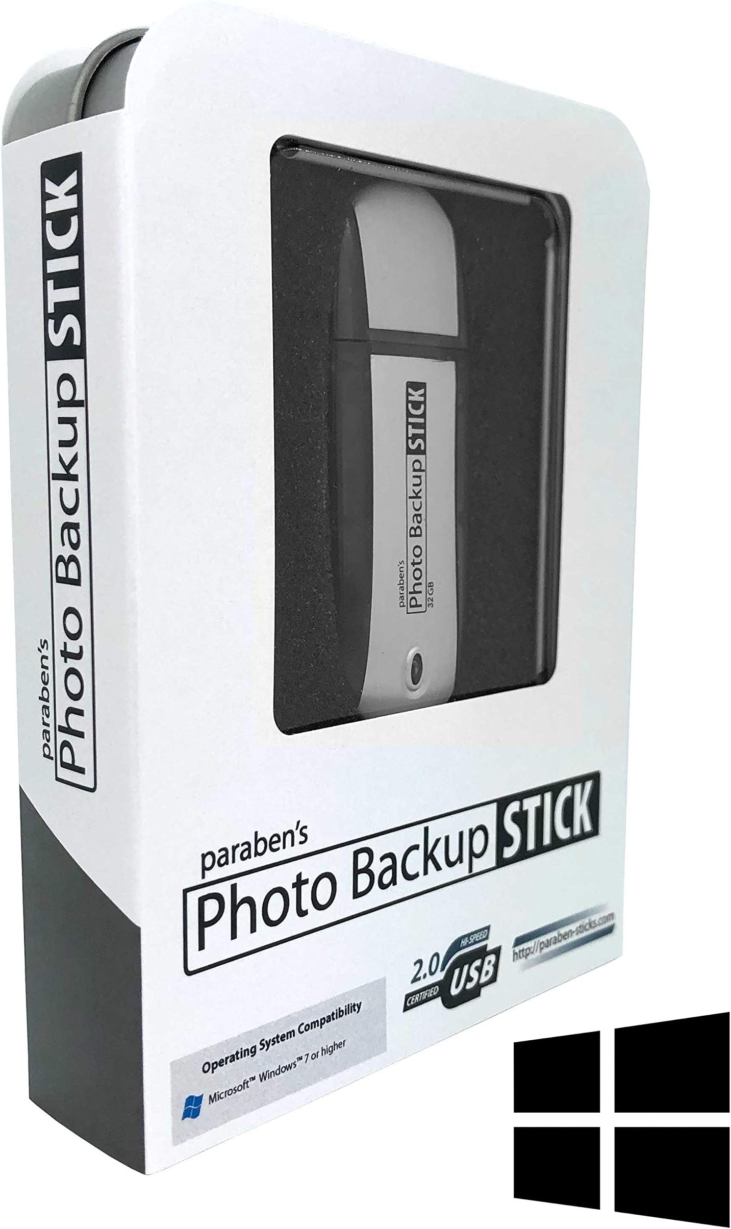 Photo Backup Stick for Windows - Easy Picture Backup Storage Device Finds and Backs Up Your Photos (256GB)