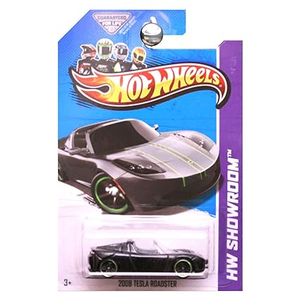 Hot Wheels Hw Showroom Scavenger Hunt 2008 Tesla Roadster Black Kroger Exclusive