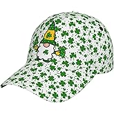 St Patricks Day Clover Baseball Cap for Men Women, Fashion Adjustable Shamrock Hat Casual Trucker Hats Holiday Accessory