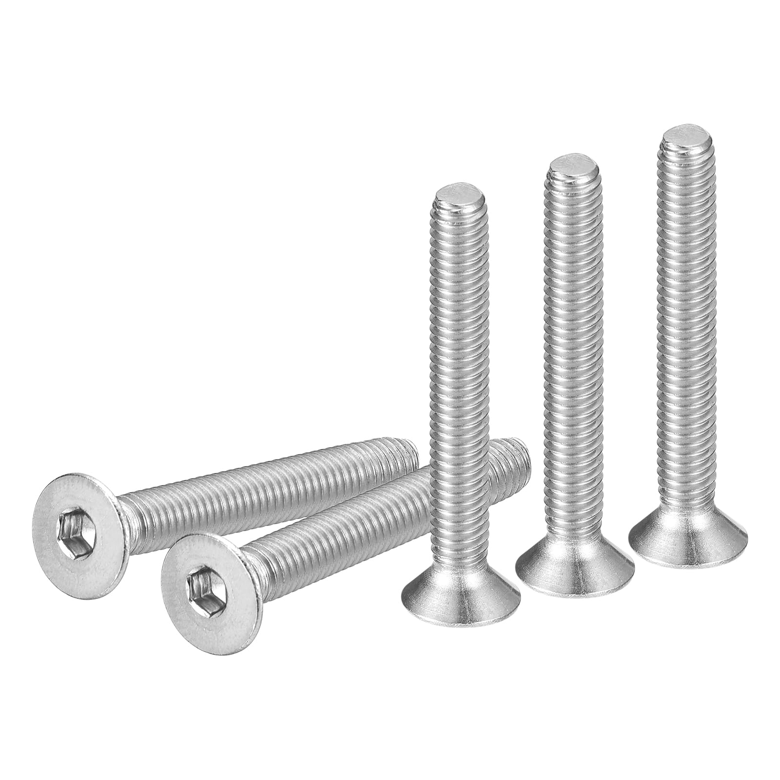 DTGN M4-0.7 x 30mm Flat Head Socket Cap Screws, 20 Pack 304 Stainless Steel Hex Socket Flat Head Screws, Full Thread, Countersunk Bolts