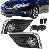 labwork Front Bumper Fog Lights Replacement for Altima 4-Dr 2016-2018 Driver+passenger Side Fog Lamps Switch Kit 261508990A