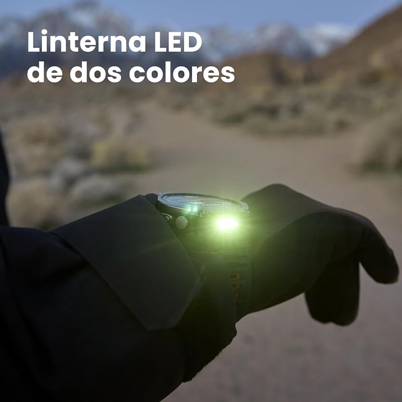 Relógio inteligente T-Rex Ultra 2 para exteriores, GPS de dupla banda, caixa de titânio de 51 mm, ecrã AMOLED de 1,5", cristal de safira, lanterna, autonomia de 30 dias, mapas offline, 10 ATM resistente à água