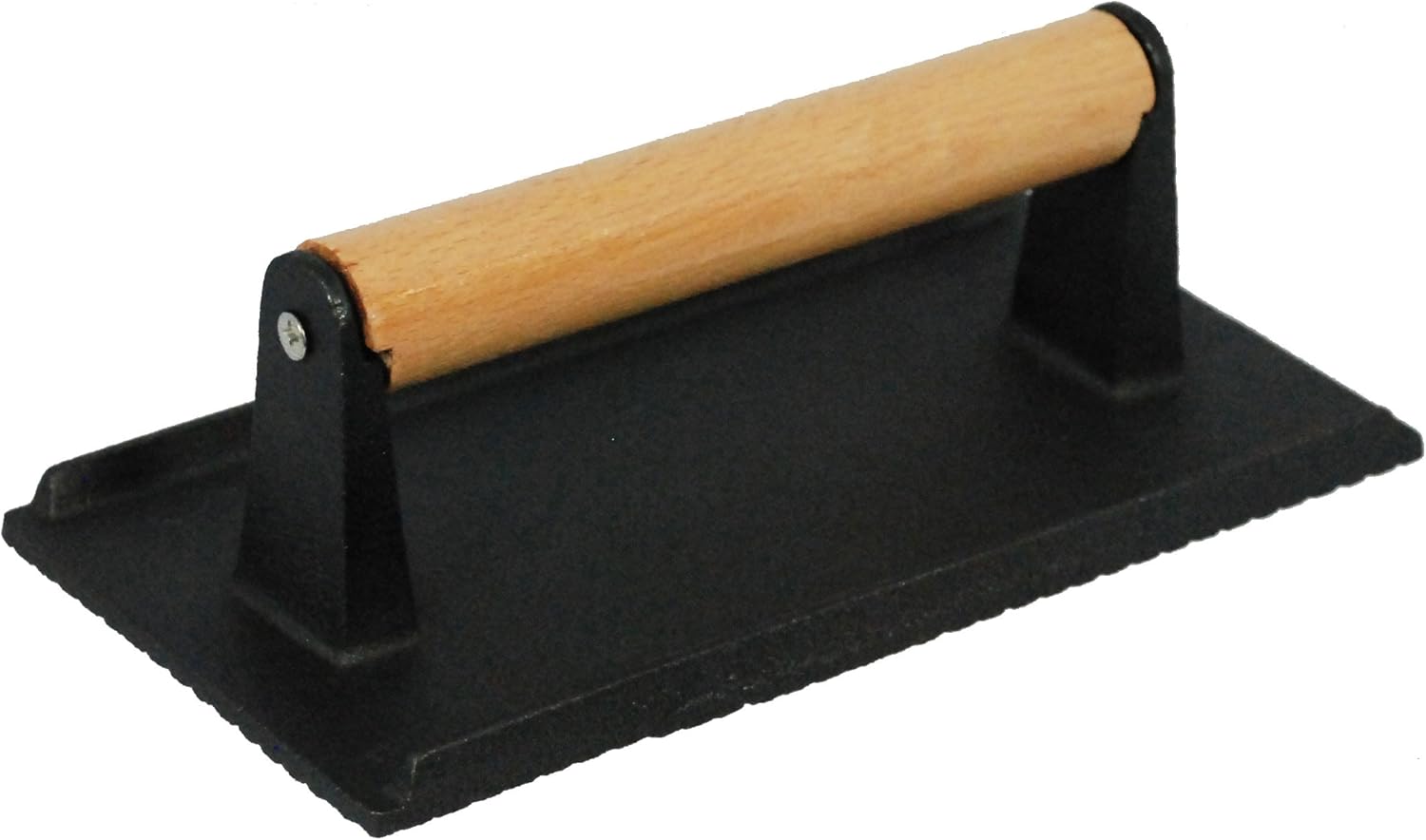 Buckingham 30090 Cast Iron, Steak Weight, Bacon, Grill Press, Wood