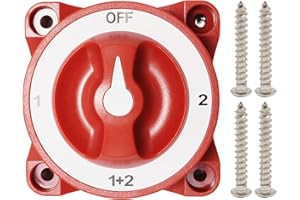 Vkinman Waterproof Power Isolator Switch with AFD, 350A Battery Disconnect Switch 4 Gear Position Off Isolation Switch, Repla
