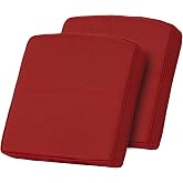 Goodgoods 20x20 Outdoor Chair Cushions Set of 2, 35D Foam, Chili | 35D High-Resilience Foam, Fade-Resistant and Water-Resistant Seat Pads for Dining Room, Kitchen, or Patio Chairs