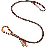 Ergodyne Squids 3100F(x) Tool Lanyard, Shock Absorbing with Self-Locking Carabiner and Loop End, Tool Weight Capacity 10lbs , Standard , Gray