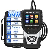 SAZDOLN Z100 Fit for BMW-OBD2-Scanner, Car Code Readers, Full-System-Car-Diagnostic-Tools, with Battery Registration Tool, Oil Reset, ABS Bleed, EPB Reset, TPS Regulation (Black)