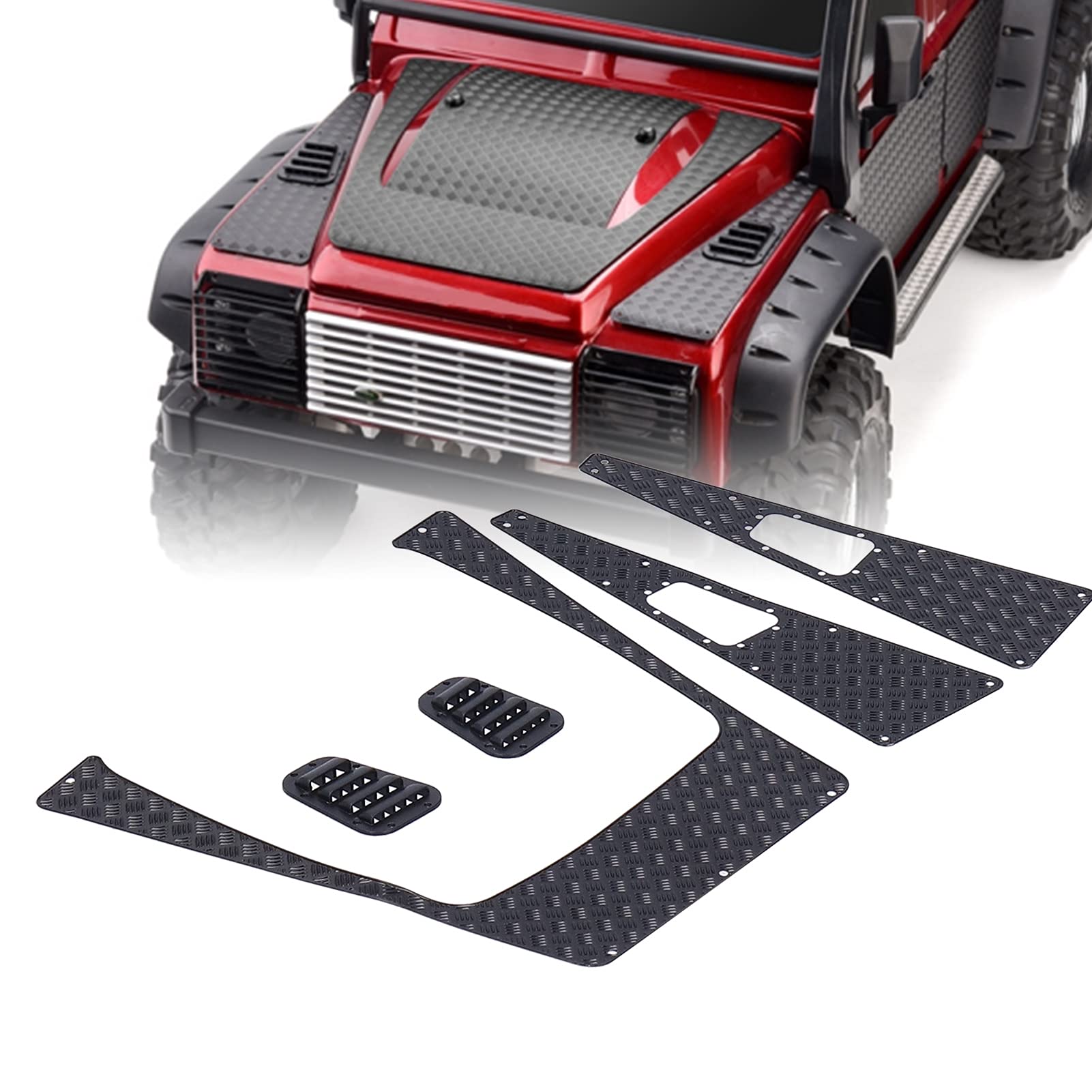 01 02 015 Metal Anti‑Skid Plate, Intake Grille for RC Car Light in Weight for ‑4 TRX4 1/10 RC Car