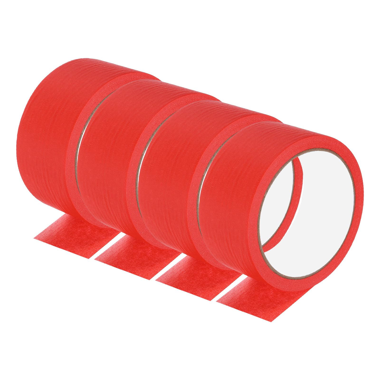 PATIKIL Masking Tape 1.8 Inch Wide, 4 Roll 22 Yard Painters Tape Bulk No Residue Craft Tape for Wall Painting Labeling Car Painting Home DIY Flower Crafts Decoration, Red