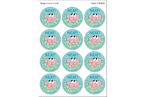 Neat!/Soap Scent Retro Scratch 'n Sniff Stinky Stickers by TREND; 24 Seals/Pack - Authentic 1980s Designs!