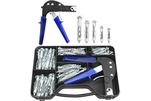 TOVOT 77PCS Wall Anchor Setting Tool Heavy Duty Hollow Wall Anchor Tool with 5 Sizes Hollow Drive Wall Anchor Screw Kit (M4 M