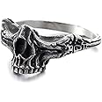 ZMY Home 2023 Skull Ring Cool Evil Death Punk Rock Stainless Steel Rings Aly Style Jewelry