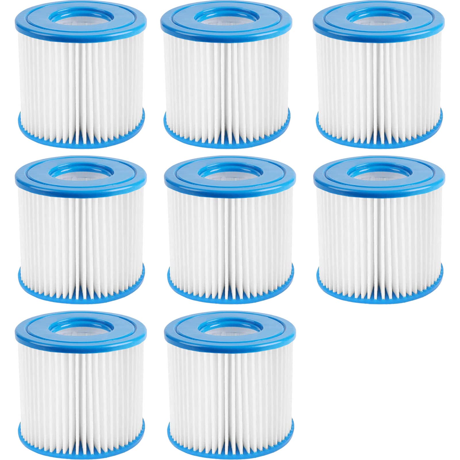 Photo 1 of Macaberry Type D Pool Filter Cartridge Replacement Compatible with Summer Waves P57100102, P57000104, Intex Type D, Summer Escapes Pool Filter, VII Filter, RX600 Above Ground Pools Pool Pump, 8 Pack