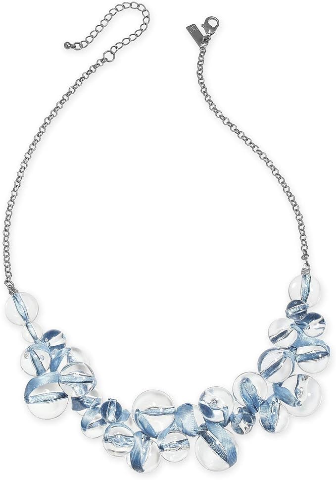 I.n.c. HematiteTone ClearBead Necklace Amazon.co.uk