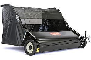 Agri-Fab 45-0546 52" Tow-Behind Lawn Sweeper, 26 cu. ft Hopper Bag Capacity; Leaf & Grass Catcher, with Adjustable Brush Height and Dump From Seat Handle