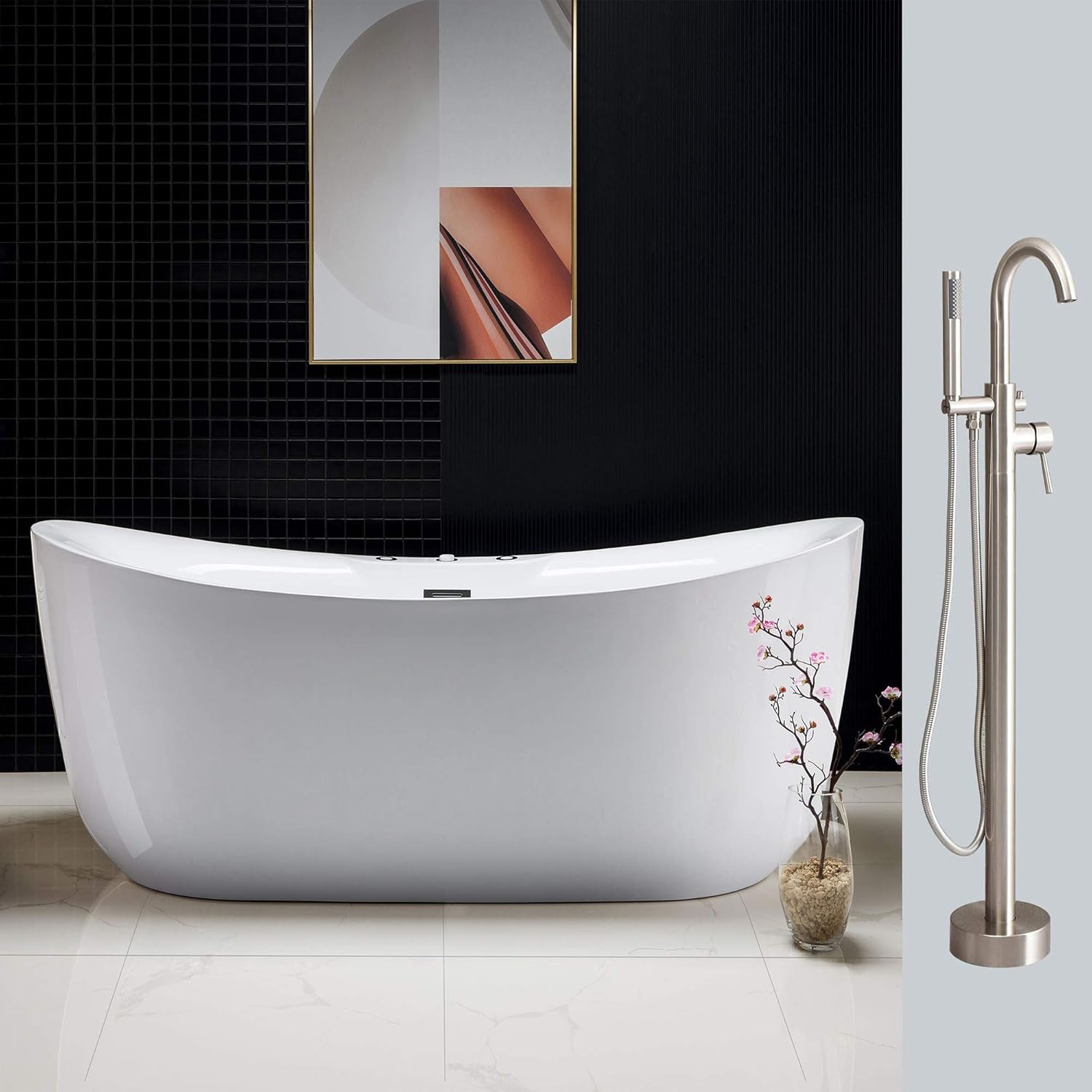 Woodbridge 71 Whirlpool Water Jetted And Air Bubble Freestanding