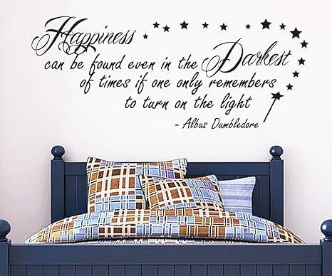 G Direct Harry Potter Wandaufkleber: „Happiness Can Be Found.“, Zitat von Dumbledore, 100x55 cm