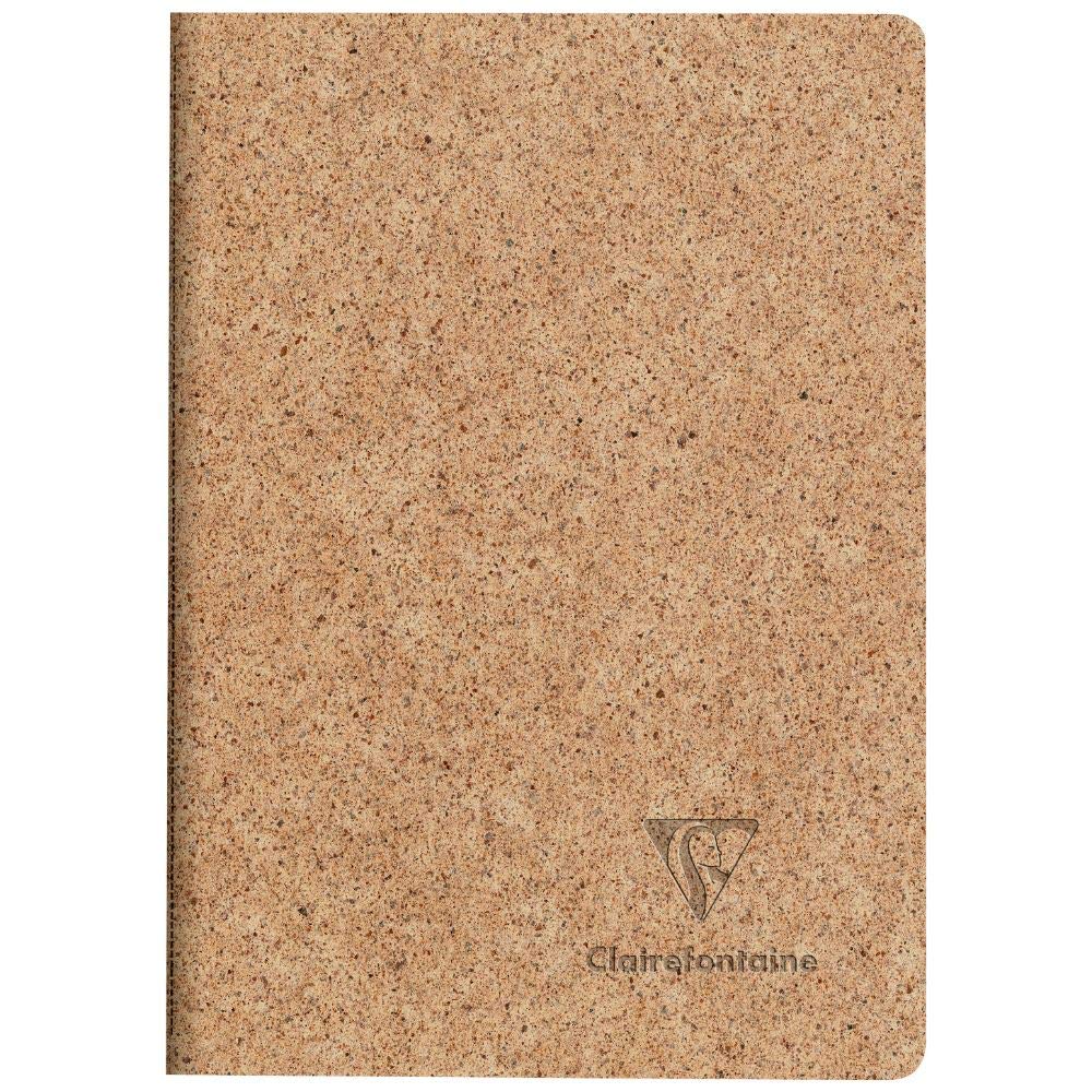 Clairefontaine 83525C - A Stitched Sewn Notebook with Cocoa Shell Paper Cover - A6 10.5x14.8 cm 96 Lined Pages 90g Ivory Paper - With Flap - Jeans&Cocoa Collection — image 1
