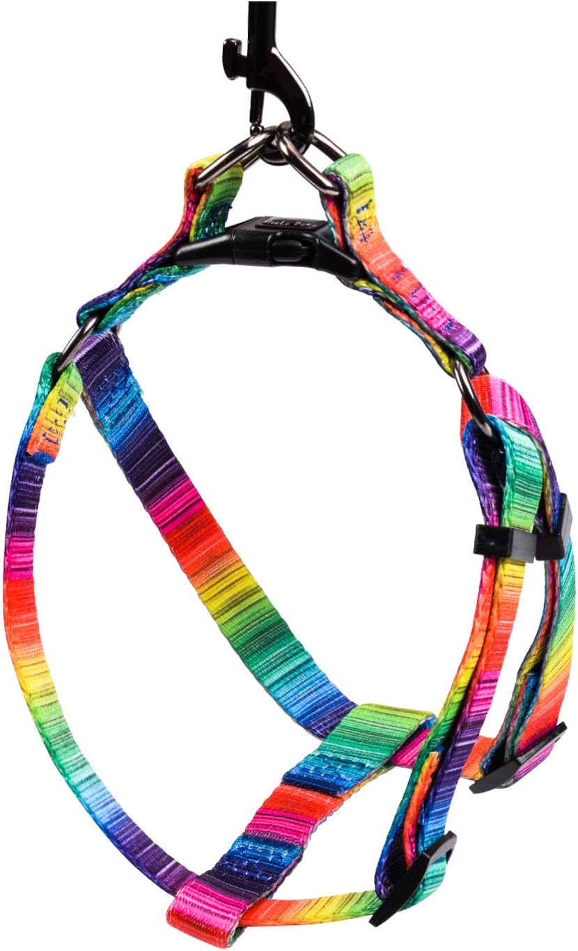 DYAprWu Adjustable Dog Harness Durable Print Harness for Small Medium and Large Dog Great for Dog Sports Training Walking Running (Pattern-A, M (Chest Girth 17.7"-26"))