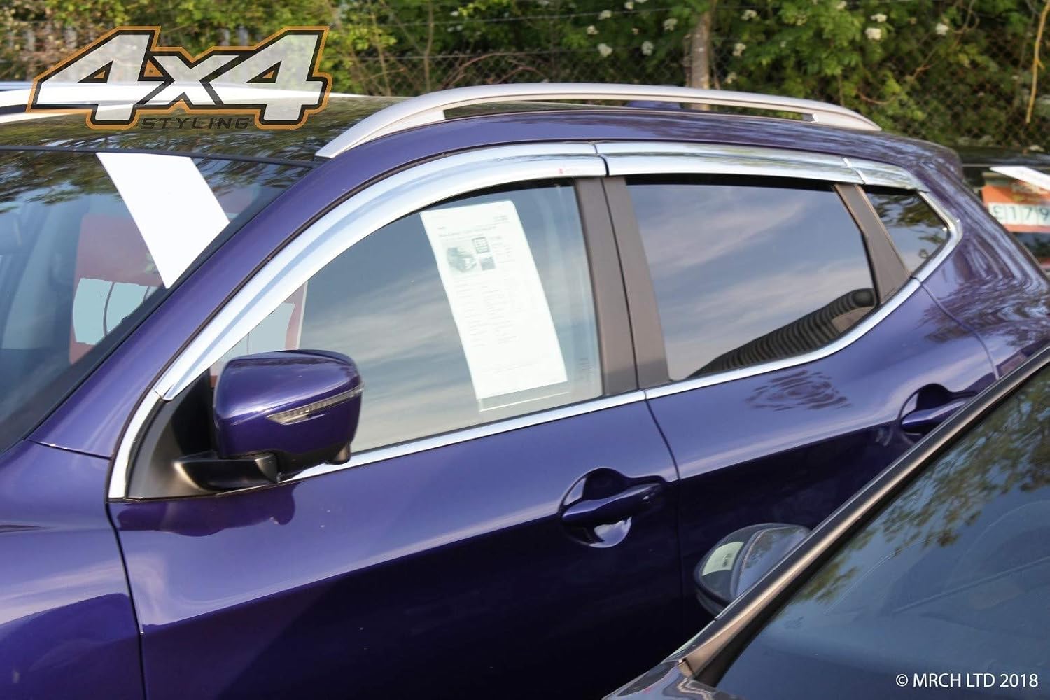 Autoclover Chrome Wind Deflectors Set for Nissan Qashqai 2014+ (6
