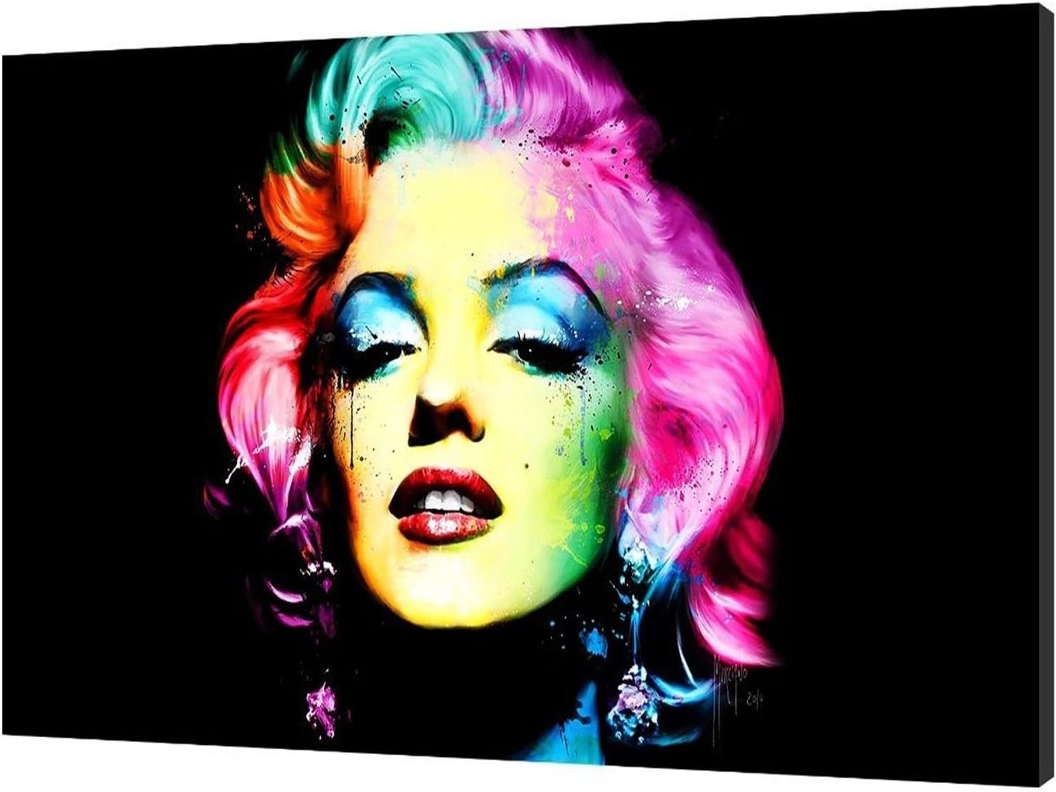 ARTSPRINTS Marilyn Monroe Make UP Picture Print ON Framed Canvas Wall Art Home Decoration 24 x 20 inch - 18mm Depth