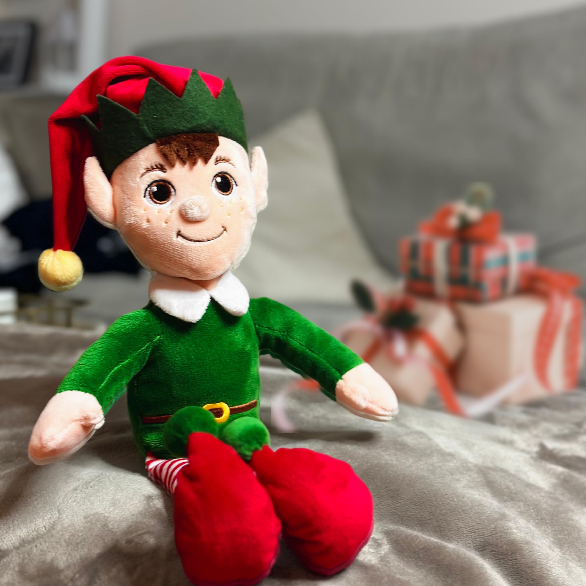 Deluxe Paws Christmas Elf Plush Dangly Festive Soft Toy - 34cm