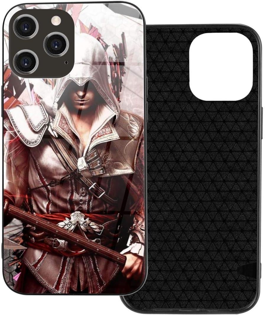 Lidanie Assassin's Creed iPhone 12 TPU Soft Protective Cover + Tempered Glass Protective Cover, Suitable for iPhone 12 Iphone12