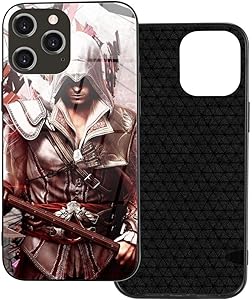 Lidanie Assassin's Creed iPhone 12 TPU Soft Protective Cover + Tempered Glass Protective Cover, Suitable for iPhone 12 Iphone12