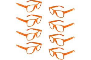 Pibupibu 8/20 Packs Kids/Adult Frame Only No Lens Orange Glasses Party Favors Supplies