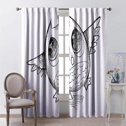 Hengshu - Cortinas para patio con bloques de calor, 63 pulgadas de