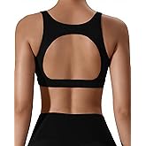 XUNYU Sports Bras for Women Padded Open Back Workout Tank Tops Built in Bra Push Up High Support Crop Yoga Athletic Top