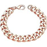 Heavenly Metals Copper Bracelet for Men & Women – 99.9% Pure Copper Cuban Link Chain – 5mm, 7mm, 9mm, 12mm Width – 6.5" to 9" Length – Gift Box Included – USA Brand