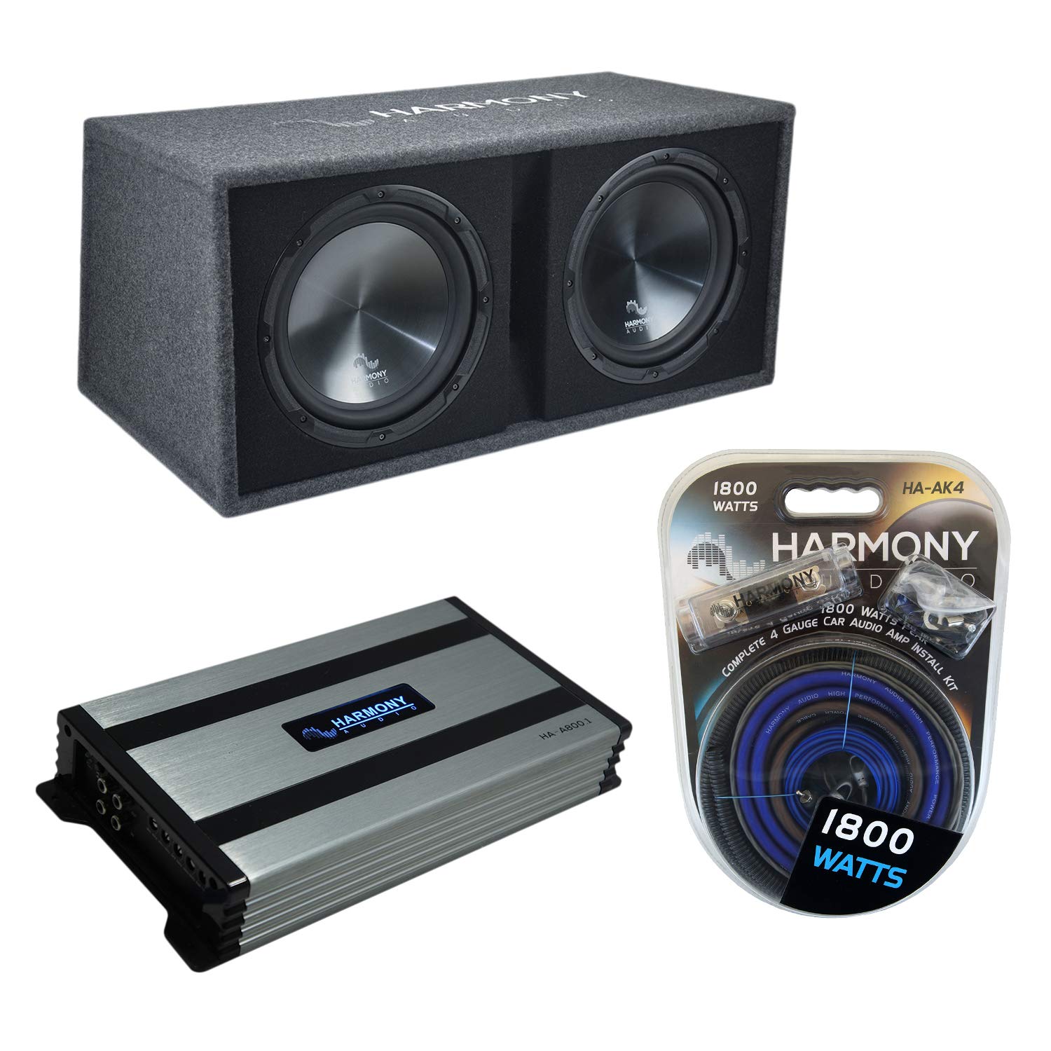 Buy Harmony AudioBundle HARD12 Car Rhythm Loaded Dual 12" Vented 1200W