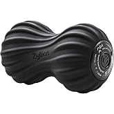 Zyllion ZMA-30 Vibrating Peanut Massage Ball Roller for Pain Relief, Black | Cordless, Deep Tissue, Electric, Rechargeable, Body Massager, 4 Modes, Physical Therapy, Muscle Recovery, Myofascial Release