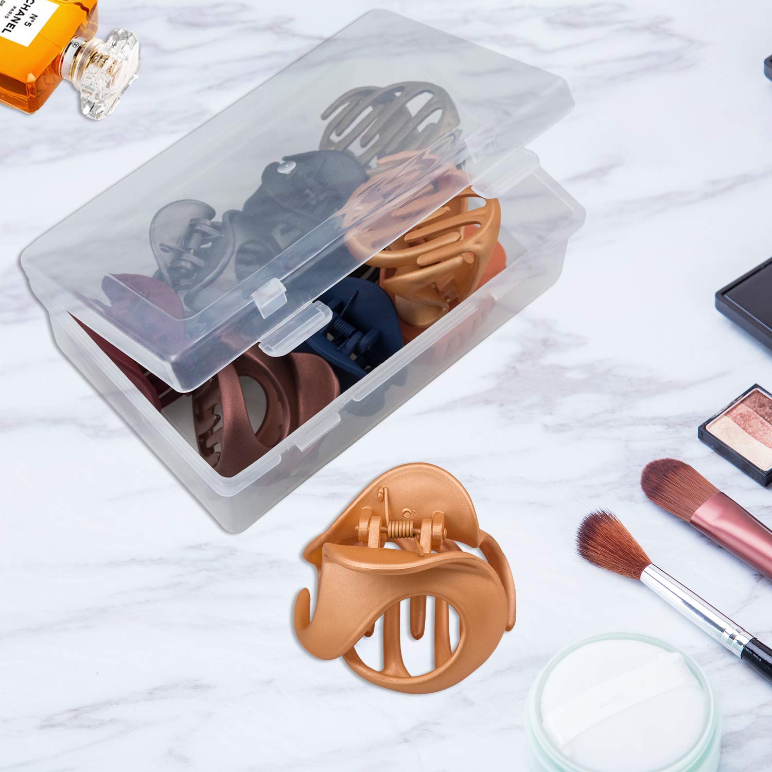Hair Claw Clips 8 Colors, EAONE Stylish Jaw Clips Non Slip Hair Clip Clamps Styling Accessories Box Packaged for Mother's Day Gift Women Girls, 8 Pieces : Beauty