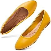 Hash Bubbie Women's Flats Shoes Ballet Flats Dress Shoes Comfortable PU Leather Slip on Shoes for Women