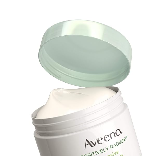AVEENO POSITIVELY RADIANT INTENSIVE MOISTURIZING NIGHT CREAM WITH TOTAL SOY COMPLEX & VITAMIN B3, OIL-FREE, NON-GREASY, HYPOALLERGENIC & NON-COMEDOGENIC, 1.7 OZ