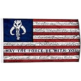 Galactic Republic Vintage American stripes Flag Banner Outdoor Indoor Decoration Flag 3x5Feet Double Stitched Polyester with Brass (Mandalorian)