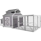 GUTINNEEN Chicken Coop Large Hen House for 8-10 Chickens Wooden Poultry Cage with Run and Nesting Box 115in