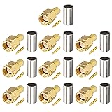 Boobrie 10-Pack SMA Crimp Connector SMA Male Crimp