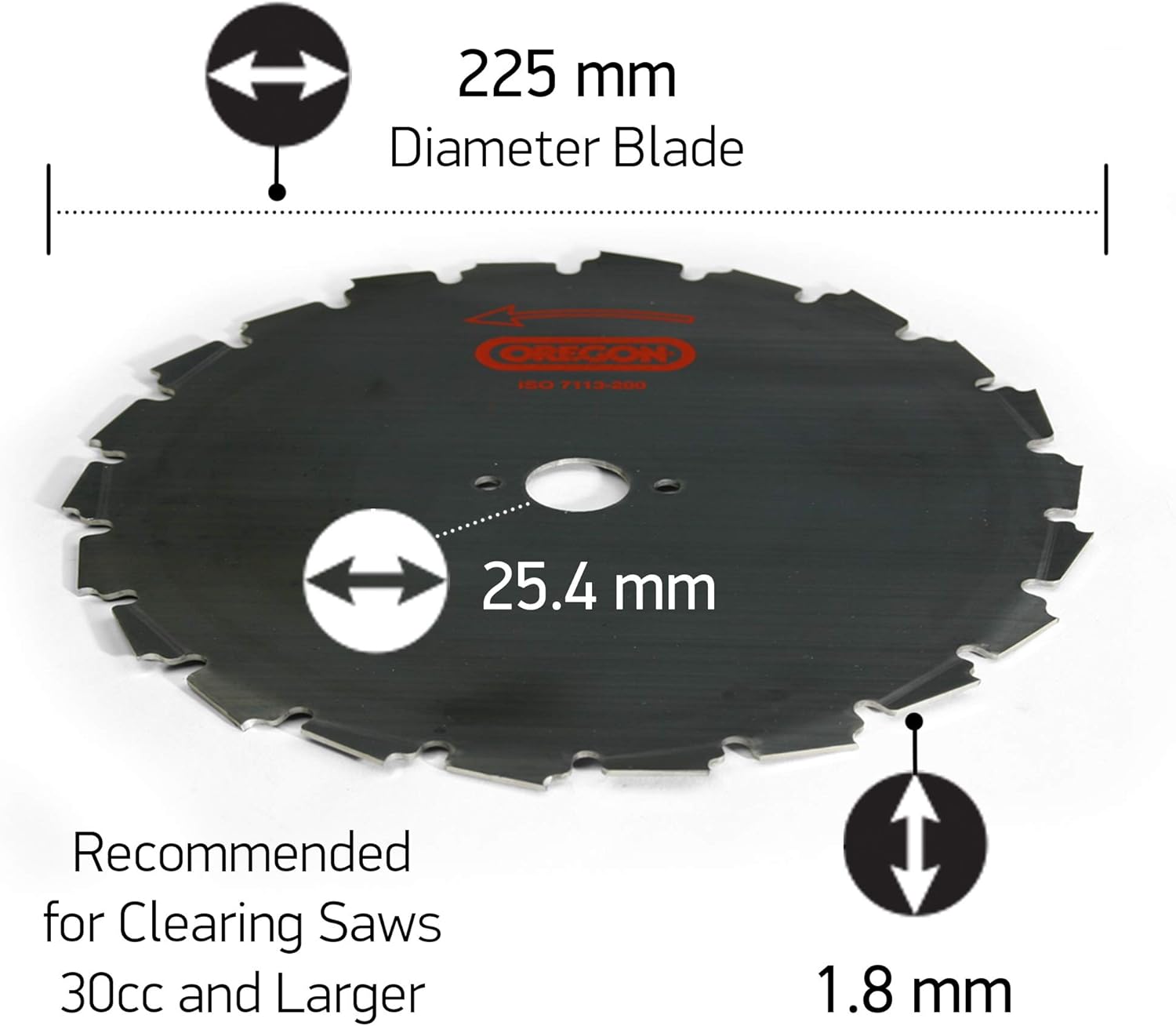 Oregon Brushcutter Saw Blade 225mm,25.4mm Centre Hole for Cutting Thick Woody Vegetation including Stems & Thickets - Image 5